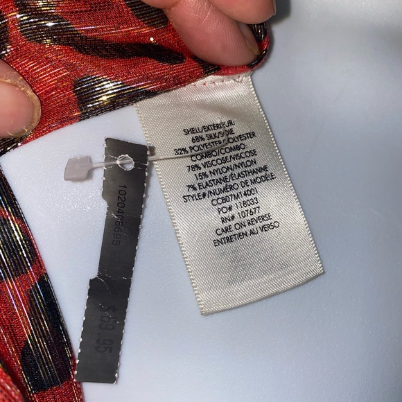 Alice + Olivia Leopard Print Silk  Top - Picture 10 of 11